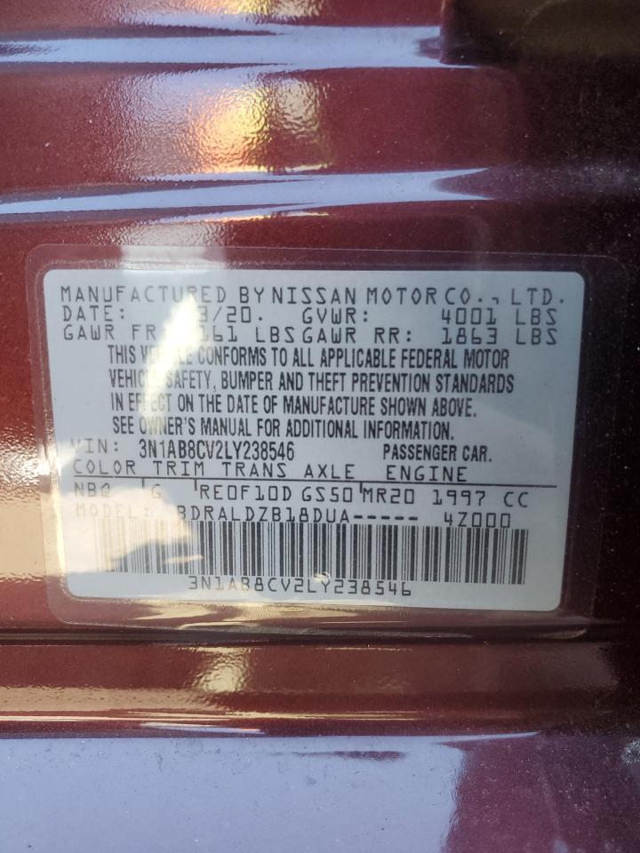 Lot #2974858011 2020 NISSAN SENTRA SV