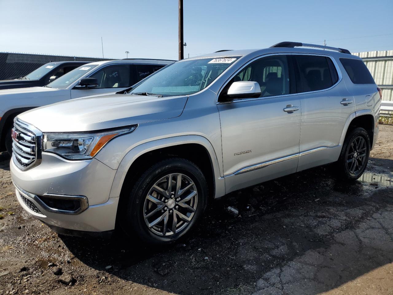 GMC ACADIA SLT 2019 white  gas 1GKKNULS4KZ268342 photo #1