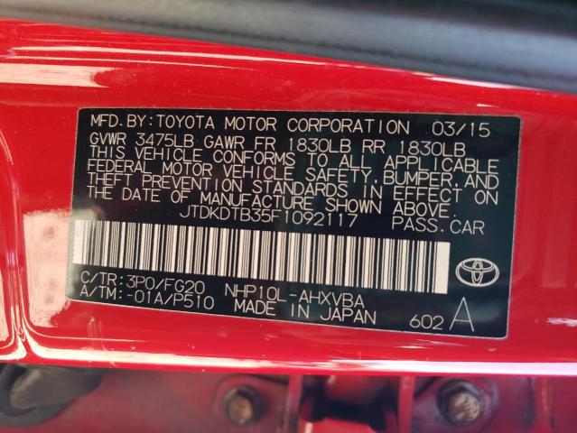 2015 TOYOTA PRIUS C - JTDKDTB35F1092117