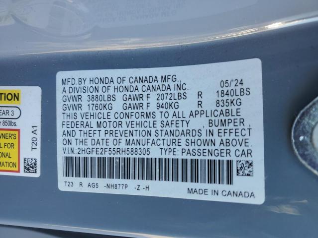 2024 HONDA CIVIC SPOR - 2HGFE2F55RH588305