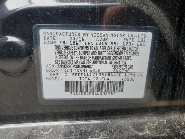 VIN 3N1CE2CP3GL395987 2016 Nissan Versa, S no.12