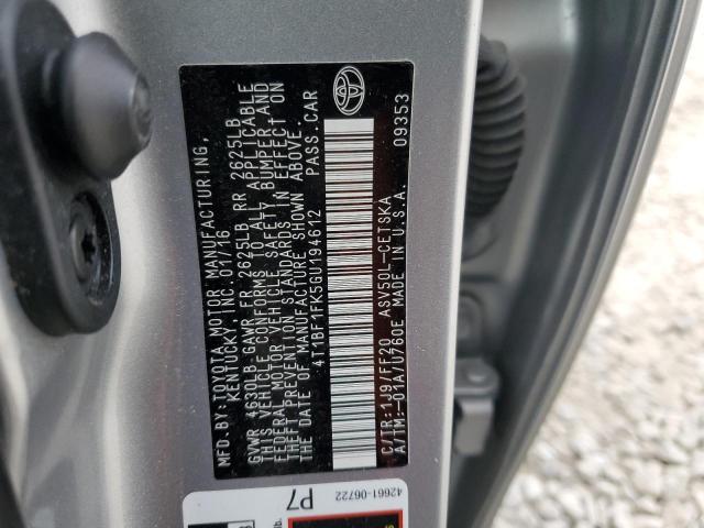 VIN 4T1BF1FK5GU194612 2016 Toyota Camry, LE no.12