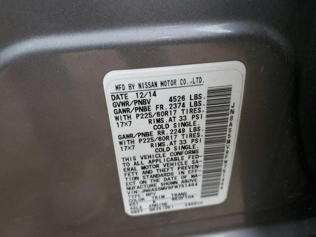 2015 NISSAN ROGUE SELE - JN8AS5MV9FW751464
