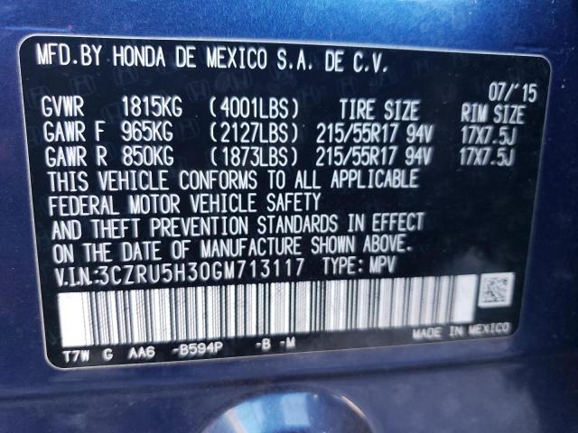 2016 HONDA HR-V LX - 3CZRU5H30GM713117