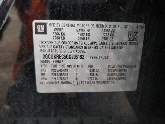 2016 CHEVROLET SILVERADO - 3GCUKREC5GG205192