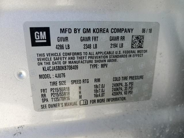 2019 BUICK ENCORE PRE - KL4CJASB0KB708409
