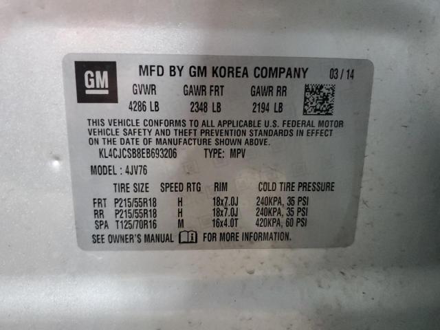 VIN KL4CJCSB8EB693206 2014 Buick Encore no.13