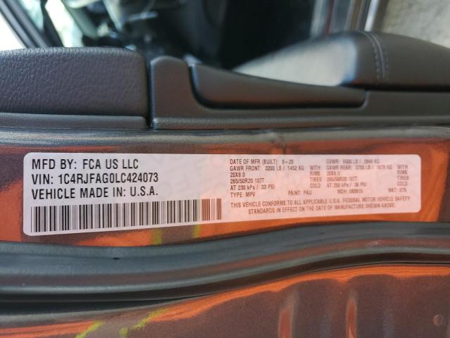 2020 JEEP GRAND CHER - 1C4RJFAG0LC424073