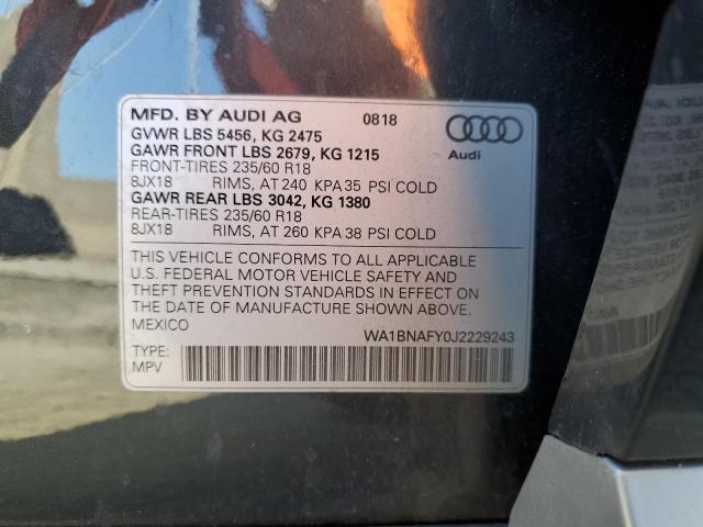 VIN WA1BNAFY0J2229243 2018 AUDI Q5 no.13