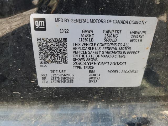 2023 CHEVROLET SILVERADO - 2GC4YPEY2P1700831