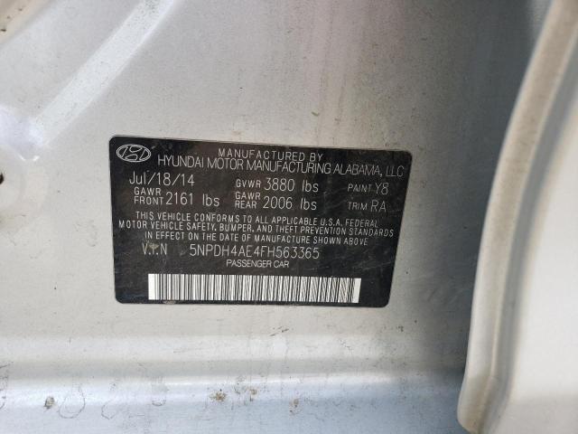 VIN 5NPDH4AE4FH563365 2015 Hyundai Elantra, SE no.12