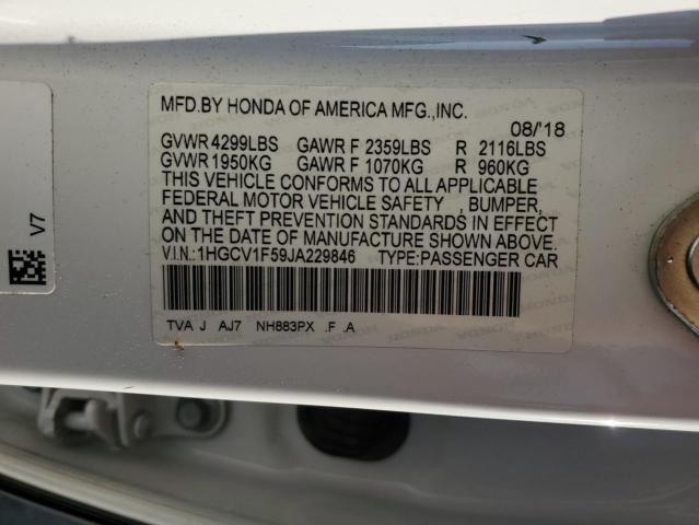 2018 HONDA ACCORD EXL - 1HGCV1F59JA229846
