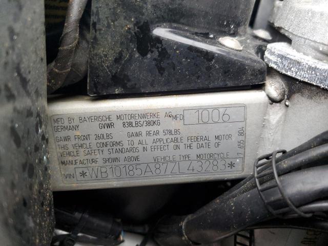 2007 BMW F650 GS WB10185A87ZL43283