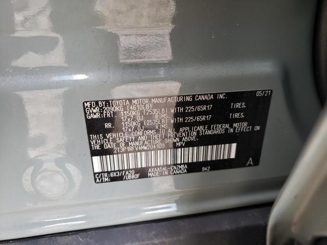 2021 TOYOTA RAV4 XLE - 2T3P1RFV4MW204109