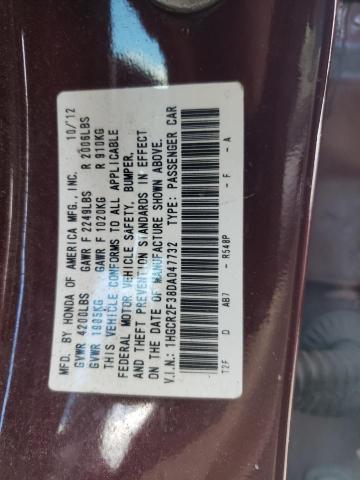 VIN 1HGCR2F38DA047732 2013 Honda Accord, LX no.13