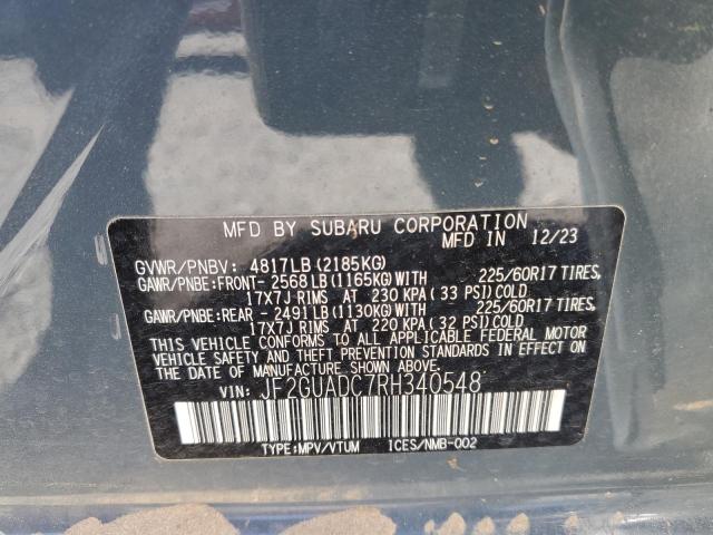 2024 SUBARU CROSSTREK - JF2GUADC7RH340548