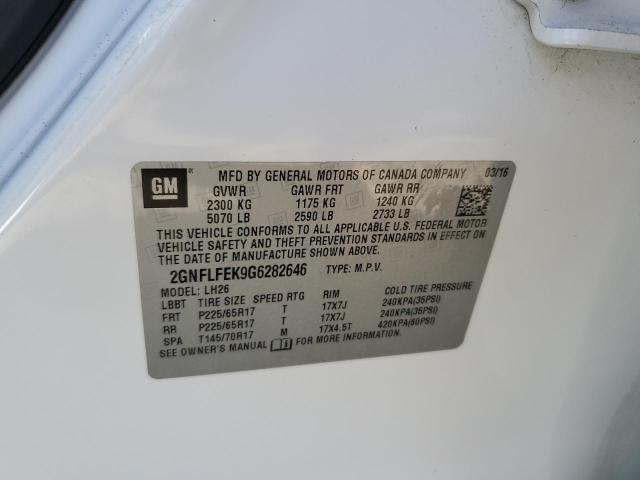 2016 CHEVROLET EQUINOX LT - 2GNFLFEK9G6282646