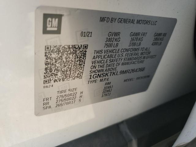 2021 CHEVROLET TAHOE K150 - 1GNSKTKL9MR264368