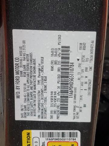 VIN 1FA6P0HD5G5110784 2016 Ford Fusion, SE no.12