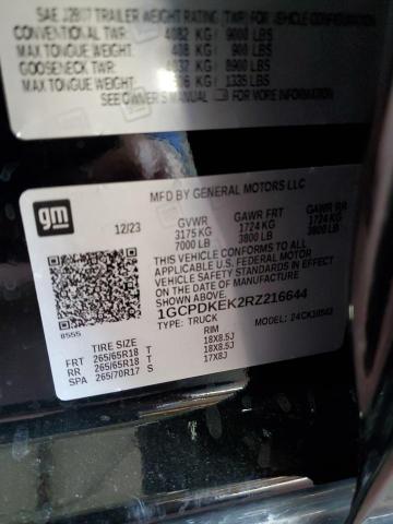 2024 CHEVROLET SILVERADO, VIN: 1GCPDKEK2RZ216644 COPART