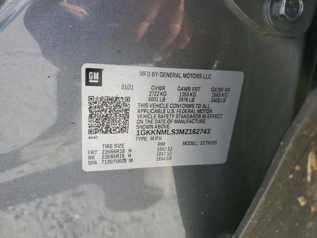 2021 GMC ACADIA SLT - 1GKKNMLS3MZ162743