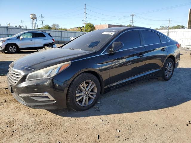 HYUNDAI SONATA SE 2015 black  gas 5NPE24AF6FH008139 photo #1