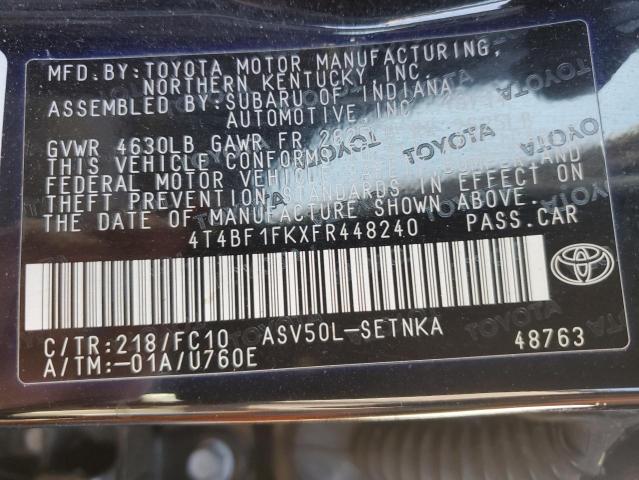 VIN 4T4BF1FKXFR448240 2015 Toyota Camry, LE no.13