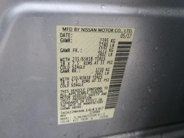 2017 NISSAN MURANO S - 5N1AZ2MH4HN164187