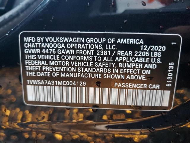 2021 VOLKSWAGEN PASSAT SE - 1VWSA7A31MC004129