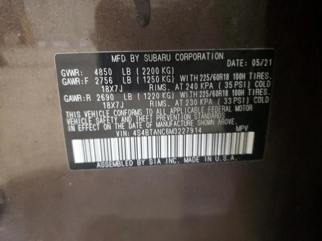 2021 SUBARU OUTBACK LI - 4S4BTANC6M3227914