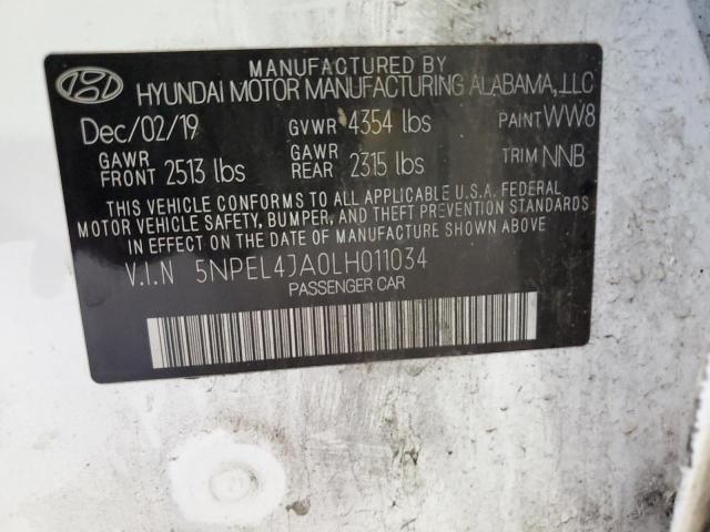 2020 HYUNDAI SONATA SEL - 5NPEL4JA0LH011034