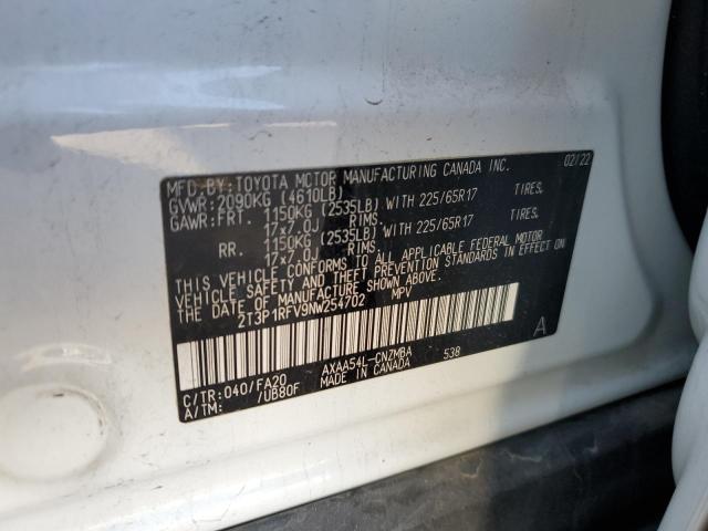 2022 TOYOTA RAV4 XLE - 2T3P1RFV9NW254702