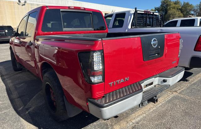 NISSAN TITAN S 2011 red crew pic flexible fuel 1N6BA0EKXBN325497 photo #4