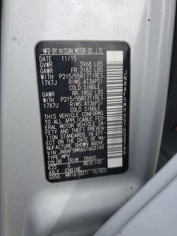 2016 NISSAN JUKE S - JN8AF5MR6GT603749