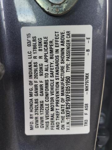 2015 HONDA CIVIC EXL - 19XFB2F9XFE051950