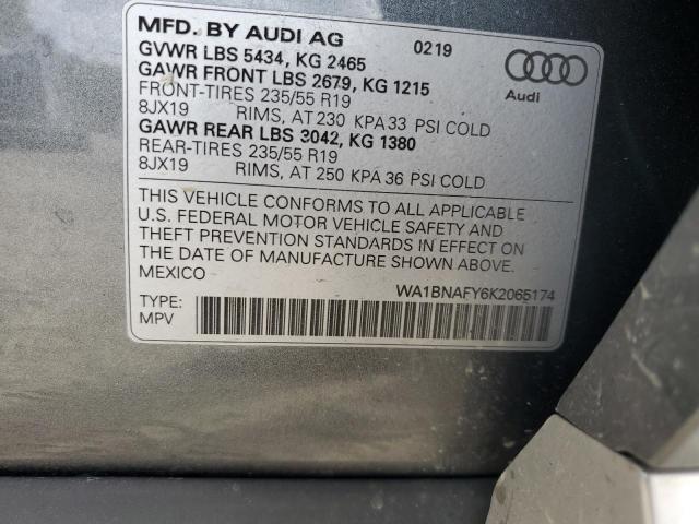 VIN WA1BNAFY6K2065174 2019 Audi Q5, Premium Plus no.13