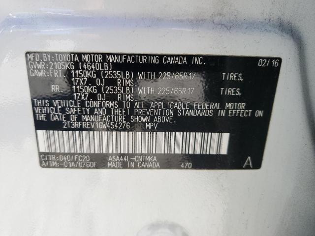 2016 TOYOTA RAV4 XLE - 2T3RFREV1GW454276