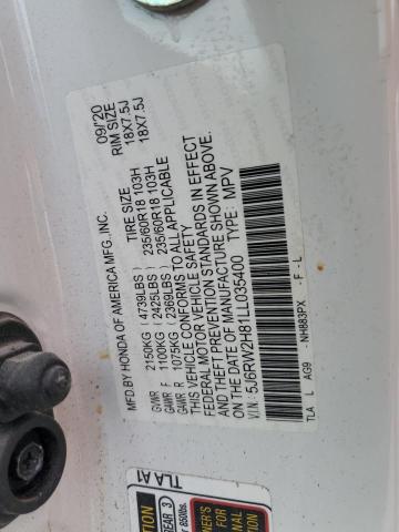 2020 HONDA CR-V EXL - 5J6RW2H81LL035400