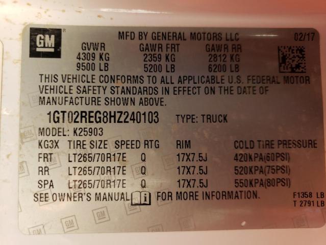 VIN 1GT02REG8HZ240103 2017 GMC Sierra, K2500 Heavy ... no.12