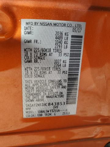 2017 NISSAN ROGUE S - 5N1AT2MT1HC843853