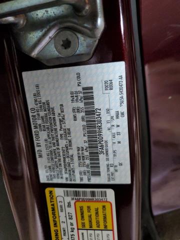2017 FORD FUSION TIT - 3FA6P0D99HR303472