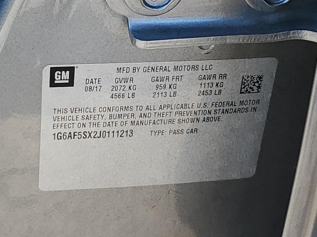 2018 CADILLAC ATS LUXURY - 1G6AF5SX2J0111213