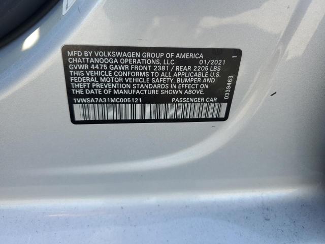 2021 VOLKSWAGEN PASSAT SE - 1VWSA7A31MC005121
