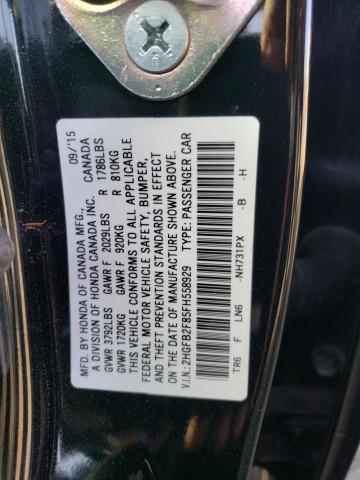 2015 HONDA CIVIC EX - 2HGFB2F85FH558929