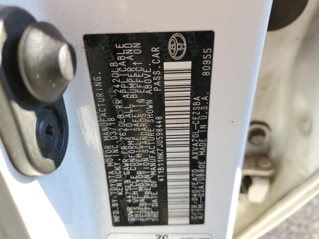 2018 TOYOTA CAMRY L - 4T1B11HK7JU598448