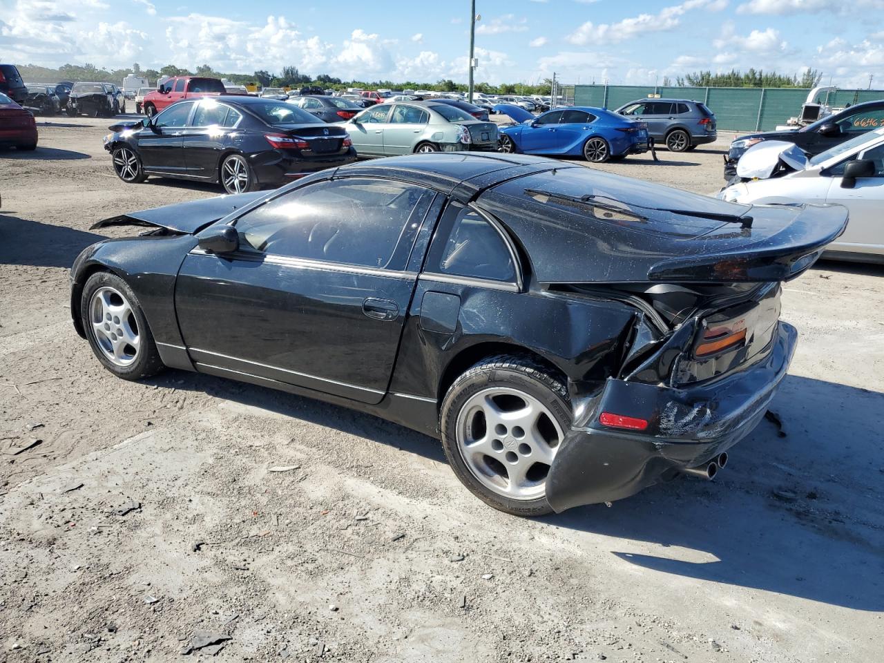 NISSAN 300ZX 1990 black hatchbac gas JN1CZ24A8LX006855 photo #3