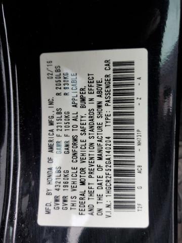 VIN 1HGCR2F52GA140204 2016 Honda Accord, Sport no.12