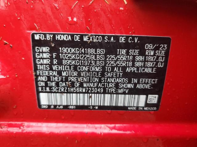 VIN 3CZRZ1H56RM723049 2024 Honda HR-V, Sport no.14