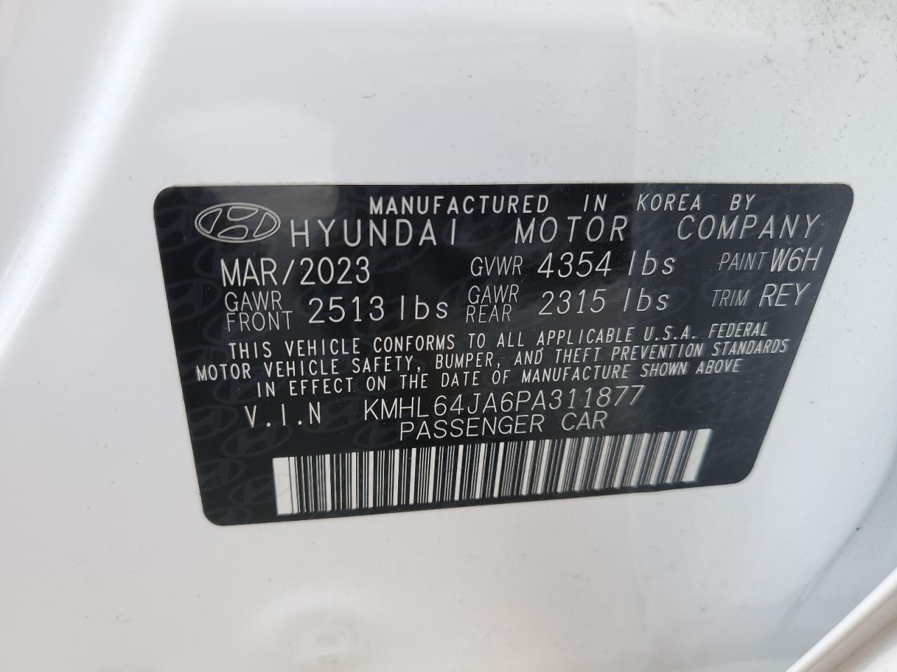 Lot #2991456874 2023 HYUNDAI SONATA SEL