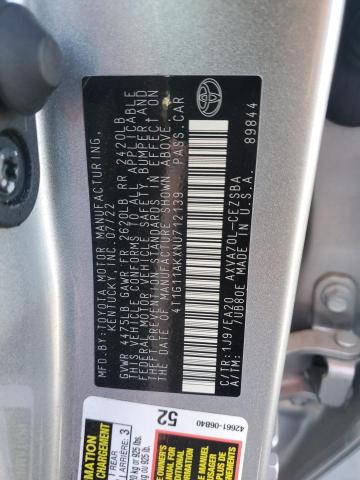 VIN 4T1G11AKXNU712139 2022 TOYOTA CAMRY no.13